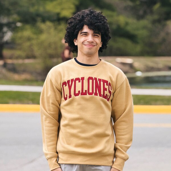 Zoozatz Iowa State Tan Sport Fleece Crewneck Sweatshirt
